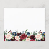 Burgundy Blue Blush Wedding Details Umschließungsk (Rückseite)