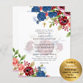 Burgundy Blue Floral Katholic Nuptial Mass Wedding