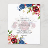 Burgundy Blue Floral Katholic Nuptial Mass Wedding (Vorderseite)