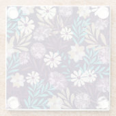 Burgundy & Blue Floral Untersetzer (Rückseite)