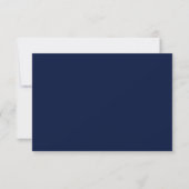 Burgundy Blue Gold Floral Wedding RSVP Karte (Rückseite)