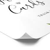 Burgundy Blueskripte Dusty Blue Geschenke und Kart Poster (Ecke)