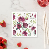 Burgundy-Blume | Blumenmuster Serviette (Beispiel)