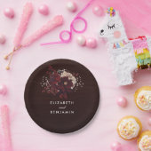 Burgundy Blume Bouquet Rustikales Bouquet Fall Pappteller (Party)