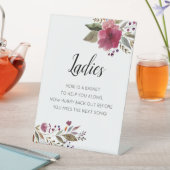 Burgundy Blume Ladys Bathroom Basket Wedding Sockelschild (In Situ)