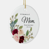 Burgundy Blume lieben das Gedächtnis der Mama Keramik Ornament (Rechts)