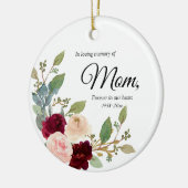 Burgundy Blume lieben das Gedächtnis der Mama Keramik Ornament (Links)