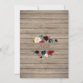 Burgundy Blume Western Cowboy Boots Ich mache GRIL Einladung (Rückseite)