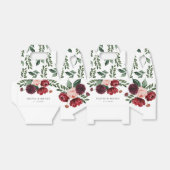 Burgundy Blume Winter Wedding Favor Box Geschenkschachtel (Ungefaltet)