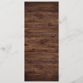 Burgundy Blumenstrauß Hochzeitmenü Menükarte (Rückseite)