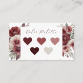 Burgundy Blumenzeremonie Kleiderordnung Begleitkarte (Rückseite)