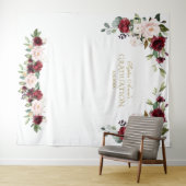 Burgundy Blush Abschluss Foto Prop Wandteppich (Beispiel (Horizontal))