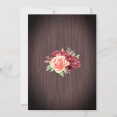 Burgundy Blush Blues String Lights Hochzeit Einladung (Rückseite)