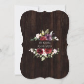 Burgundy Blush Blume Lace Egg Hunt Oster Einladung (Rückseite)