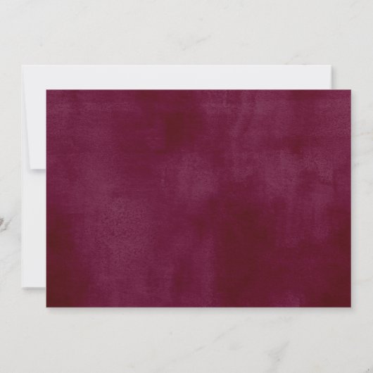 Burgundy Blush | Blütengold mit Foto Save The Date (Rückseite)