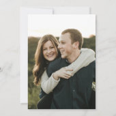 Burgundy Blush Botanical Wood Script Foto Wedding Einladung (Rückseite)
