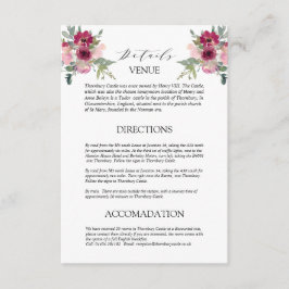 Burgundy & Blush-Bouquet - Hochzeitsdetails - Umsc Begleitkarte