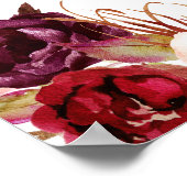 Burgundy Blush Brautparty Foto Prop Poster (Ecke)