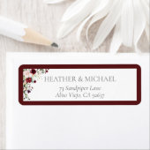 Burgundy Blush Brautparty Rücksendeadresse (Insitu)