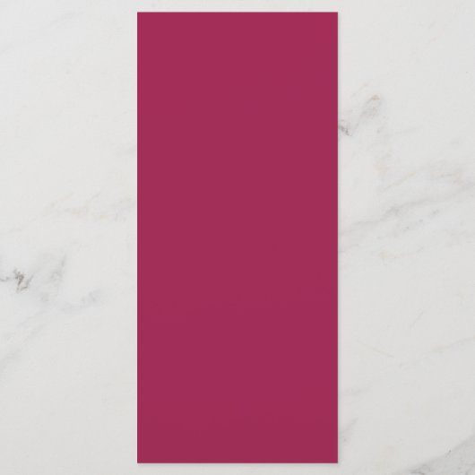 Burgundy Blush Dusty Blue Elegante Menükarte (Rückseite)