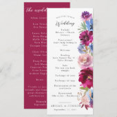 Burgundy Blush Dusty Blue Elegante Programm (Vorne/Hinten)