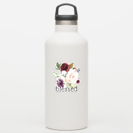 Burgundy Blush Eggplant Bloral gesegnet Aufkleber