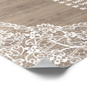 Burgundy Blush Elfenbeinholz-Sitzplan Poster (Ecke)