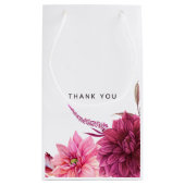 Burgundy & Blush Fall Babydusche Vielen Dank Kleine Geschenktüte (Rückseite)