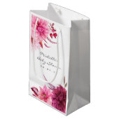 Burgundy & Blush Fall Babydusche Vielen Dank Kleine Geschenktüte (Vorderseite Schrägansicht)