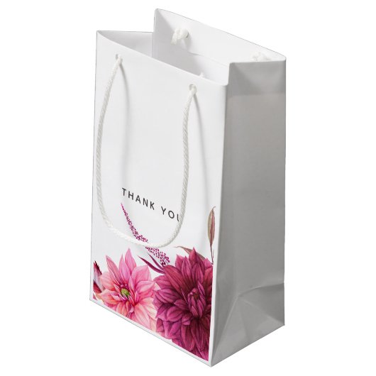 Burgundy & Blush Fall Babydusche Vielen Dank Kleine Geschenktüte (Rückseite Schrägansicht)