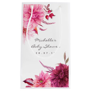 Burgundy & Blush Fall Babydusche Vielen Dank Kleine Geschenktüte