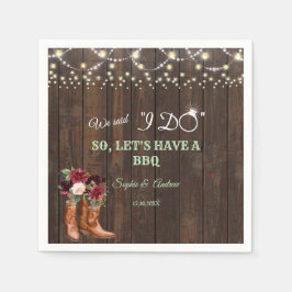 Burgundy Blush Floral Cowboy Stiefel nach meiner G Serviette