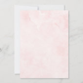 Burgundy Blush Floral Moderne Kalligrafie Save The Date (Rückseite)