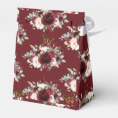 Burgundy Blush Floral Quinceañera Butterfly Tiara Geschenkschachtel (Rückseite)