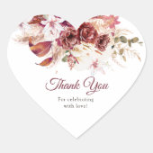 Burgundy & Blush Floral Wedding Sticker Sheet (Vorderseite)
