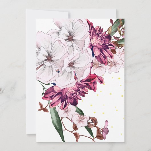 Burgundy Blush Foto Rodelbahn mit Aussicht Save The Date (Rückseite)