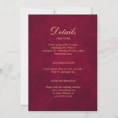 Burgundy Blush Geometric Wedding Einladung (Rückseite)