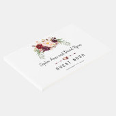 Burgundy Blush Handwriting Wedding Planner Gästebuch (Ecke)