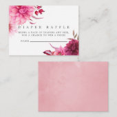 Burgundy & Blush Herbstdusche Windelwindeln Begleitkarte (Vorne/Hinten)