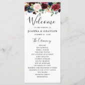 Burgundy Blush Navy Blue Botanical Floral Boho Programm (Vorderseite)