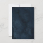 Burgundy Blush Navy Blue Botanical Floral Boho RSVP Karte (Rückseite)