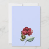 Burgundy Blush Navy Blue Floral Brautparty Einladung (Rückseite)