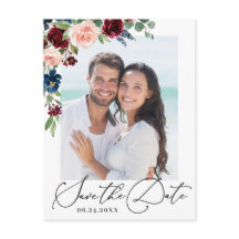 Burgundy Blush Navy FOTO Hochzeit speichern das Da