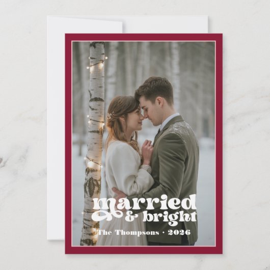 Burgundy & Blush Neugeborene Weihnachten (Vorderseite)