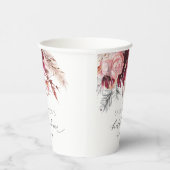 Burgundy Blush Pampas Grass Brautparty Pappbecher (Rechts)