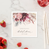 Burgundy Blush Pampas Grass Brautparty Serviette (Beispiel)