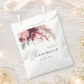 Burgundy Blush Pampas Grass Quinceanera Geschenktütchen (Ausgeschnitten)