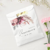 Burgundy Blush Pampas Grass Quinceanera Geschenktütchen (Versiegelt)