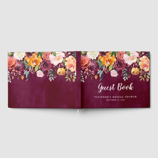 Burgundy Blush | PARTY Gästebuch (Voll)