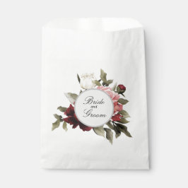 Burgundy & Blush Peony Bouquet Gevor Bag Geschenktütchen